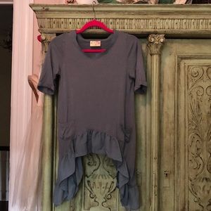 Joyfolie tunic top gray (hint of green)